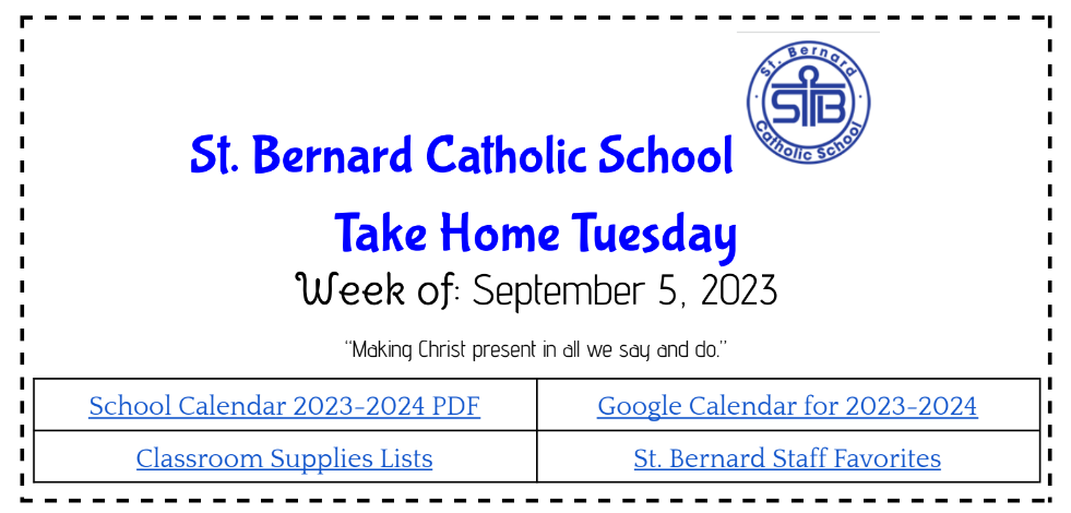 Take Home Tuesday 9-5-23 Take Home Tuesday 9-5-23